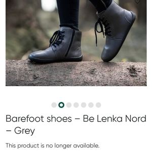 Be Lenka Nord Barefoot Shoes - Grey Zipper Fleece Lined Boots NWT EU 38